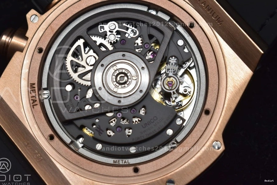 Rainbow Bang Gummy 1:1 Strap 45mm Big A1280 King Best Unico RG on Edition Rainbow ZF 0117